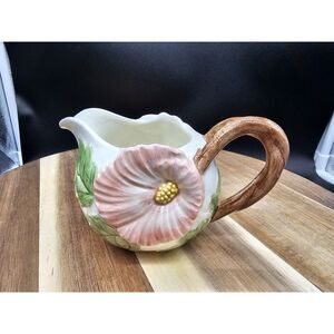 Fitz And Floyd Creamer‎ Hummingbird Hibiscus Pattern Vintage 1987